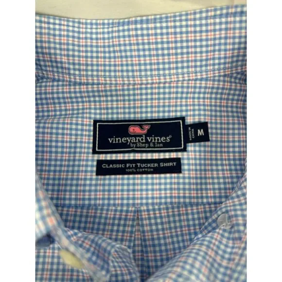 VINEYARD‎ VINES Classic Fit Tucker Shirt Size M Multicolor Plaid 100% Cotton - Picture 2 of 7